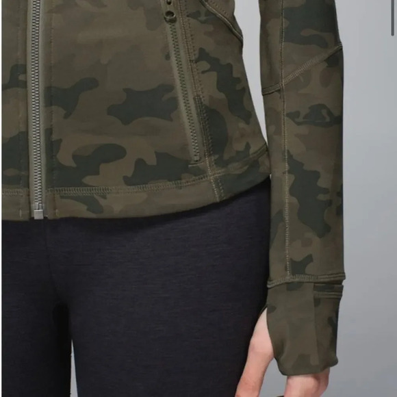 Lululemon Green Camo Forme Jacket Green Size 2 - Picture 3 of 10